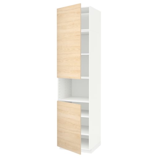 METOD, high cabinet for microwave with 2 doors/shelves, 60x60x240 cm, 494.544.95