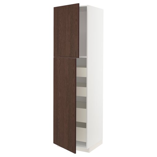 METOD/MAXIMERA, high cabinet with 2 doors/4 drawers, 60x60x220 cm, 494.688.07