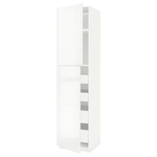 METOD/MAXIMERA, high cabinet with 2 doors/4 drawers, 60x60x240 cm, 494.694.30