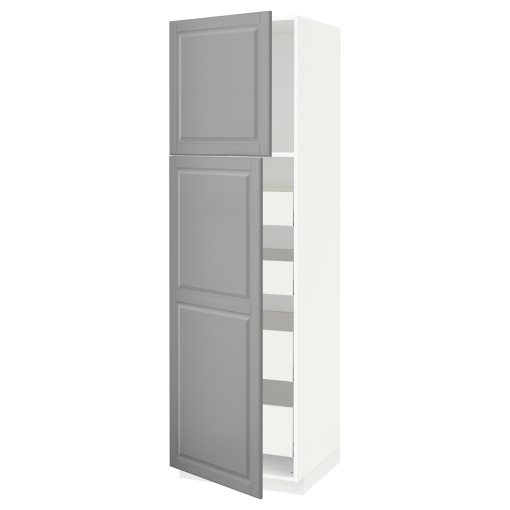 METOD/MAXIMERA, high cabinet with 2 doors/4 drawers, 60x60x200 cm, 494.697.03