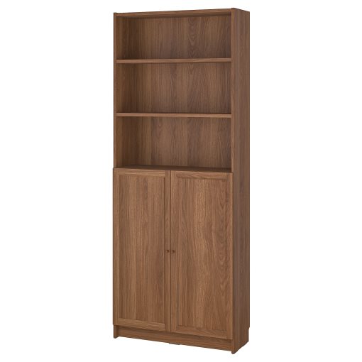 BILLY/OXBERG, bookcase with doors, 80x30x202 cm, 494.833.65