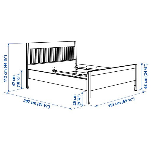 IDANÄS, bed frame, 140X200 cm, 494.949.29