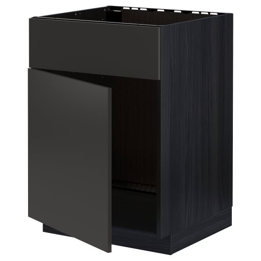 METOD, base cabinet for sink with door/front, 60x60 cm, 494.977.15