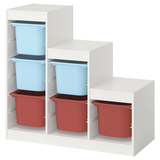 TROFAST, σύνθεση αποθήκευσης με κουτιά, 99x44x94 cm, 495.733.99