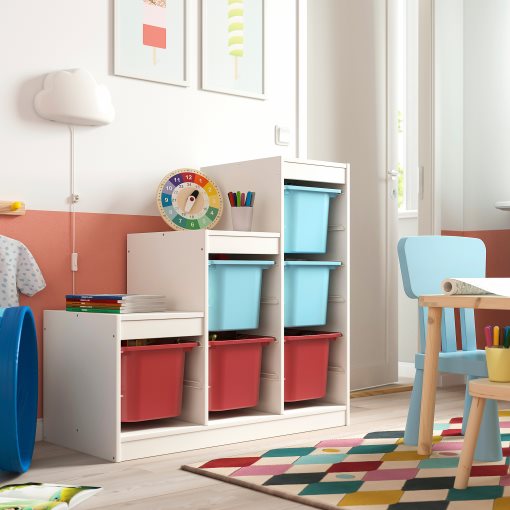 TROFAST, σύνθεση αποθήκευσης με κουτιά, 99x44x94 cm, 495.733.99