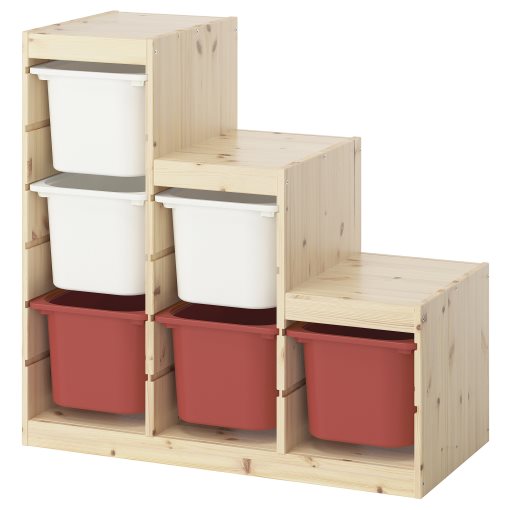 TROFAST, storage combination with boxes, 94x44x91 cm, 495.743.32