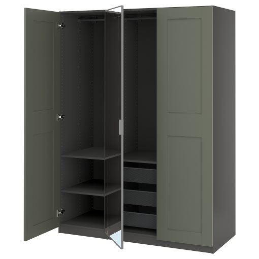 PAX/KAMMAR/GRIM, wardrobe combination, 150x60x201 cm, 495.792.59