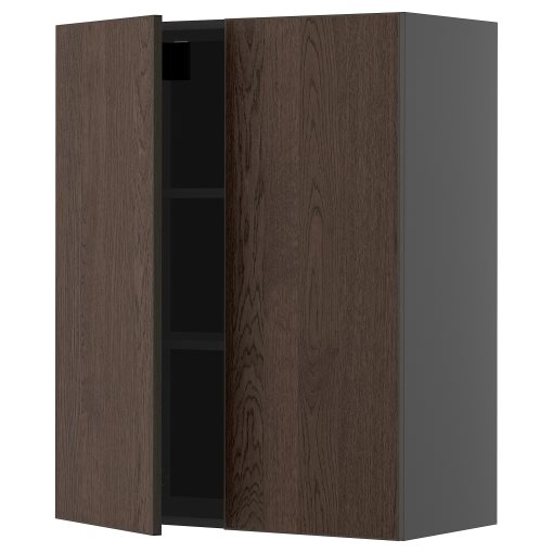 METOD, wall cabinet with shelves/2 doors, 80x100 cm, 495.879.47