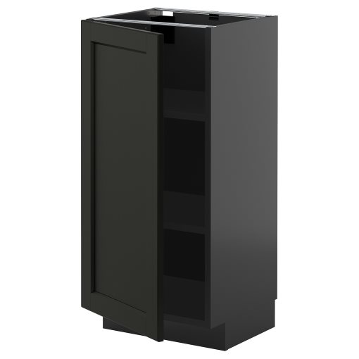 METOD, base cabinet with shelves, 40x37 cm, 495.882.87