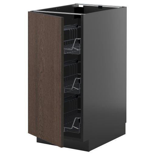 METOD, base cabinet with wire baskets, 40x60 cm, 495.899.13