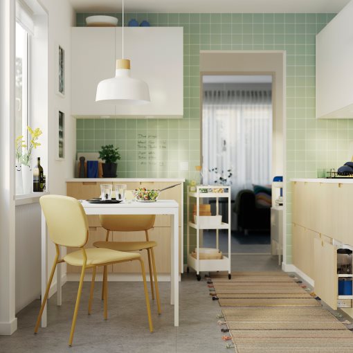 VIHALS, table and 2 chairs, 84/120x74 cm, 496.067.81