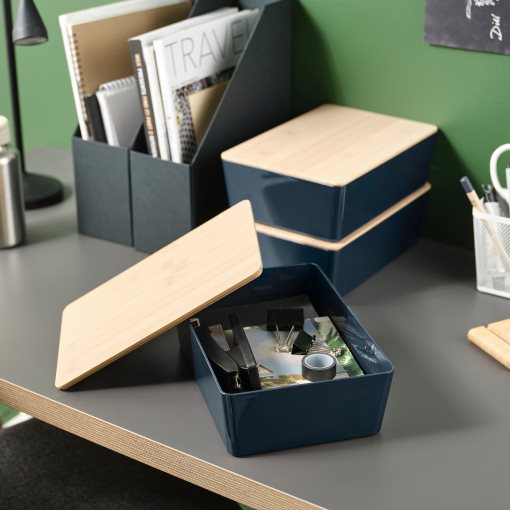 KUGGIS, box with lid, 18x26x8 cm, 496.102.12