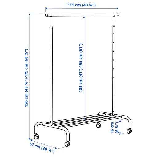 RIGGA, clothes rack, 502.316.30