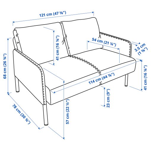 GLOSTAD, 2-seat sofa, 504.890.12