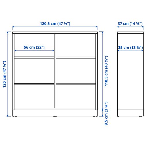 TONSTAD, shelving unit, 121x37x120 cm, 504.892.91