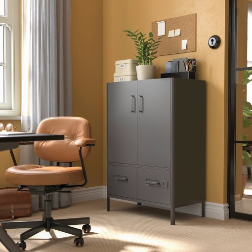 IDÅSEN, cabinet with doors and drawers, 80x47x119 cm, 504.963.81