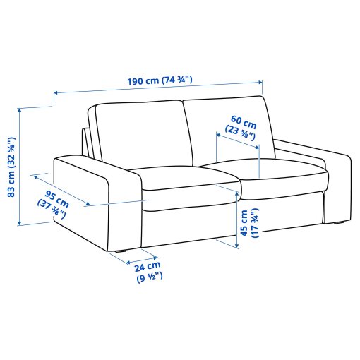 KIVIK, 2-seat sofa, 505.195.18