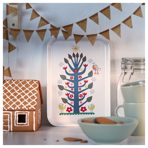 VINTERFINT, tray/tree pattern, 20x28 cm, 505.296.83