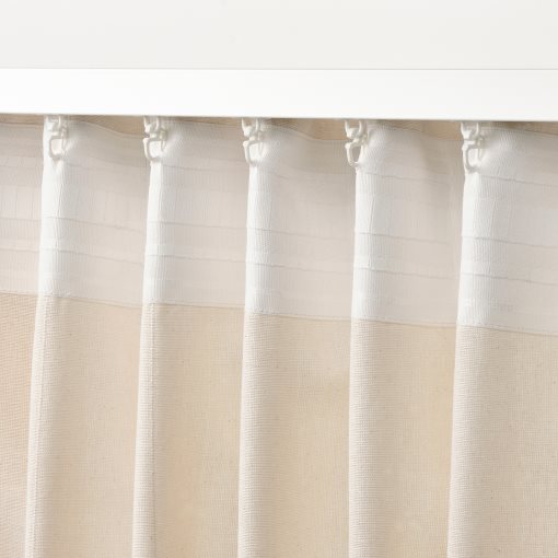 LENDA, κουρτίνα με τρέσα και δέστρα, 2 τεμ. 140x300 cm, 505.528.81