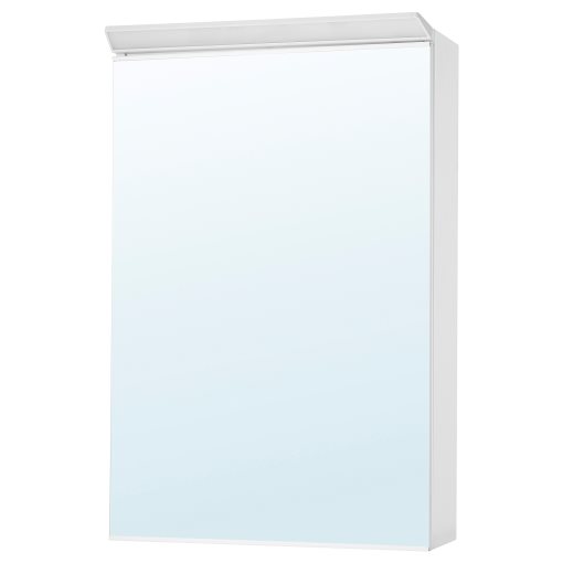 TREASJON, mirror cabinet with door/built-in lighting, 50x17x75 cm, 505.644.45