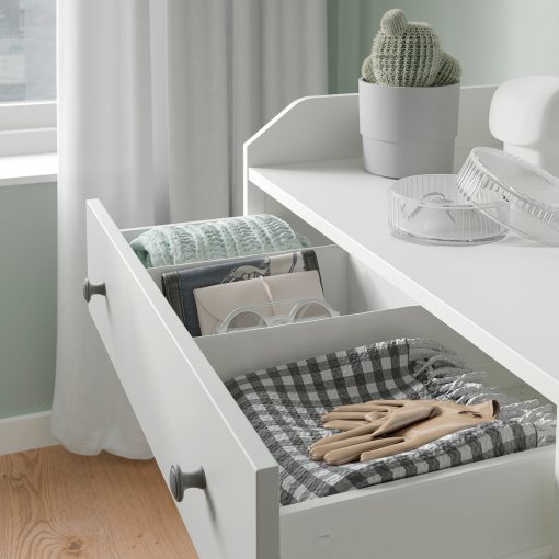 HAUGA, chest of 3 drawers with shelf, 70x46x116 cm, 505.815.29