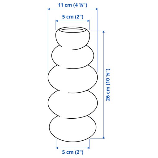 KÄLLARHALS, vase, 26 cm, 505.837.12