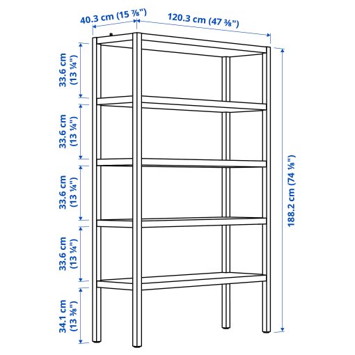 STOCKHOLM 2025, ραφιέρα, 120x40x188 cm, 505.866.35