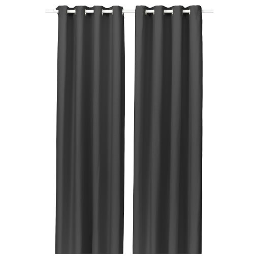 GINSTMOTT, curtains with eyelets/1 pair, 145x300 cm, 506.054.17