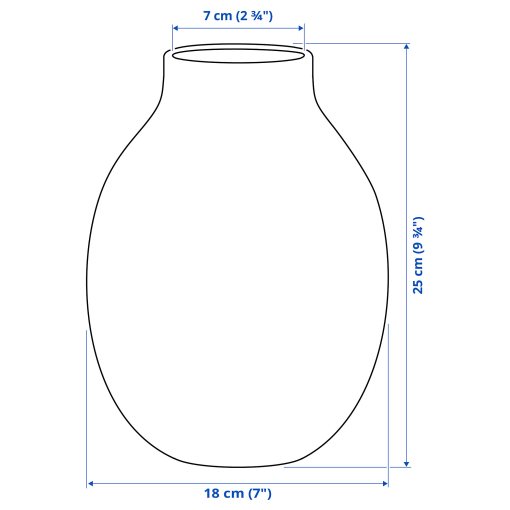 BLODBJÖRK, vase, 25 cm, 506.072.99