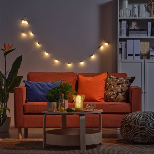 SOLVINDEN, ηλιακή γιρλάντα φωτισμού με ενσωματωμένο φωτισμό LED/12 λαμπτήρες, 506.191.84