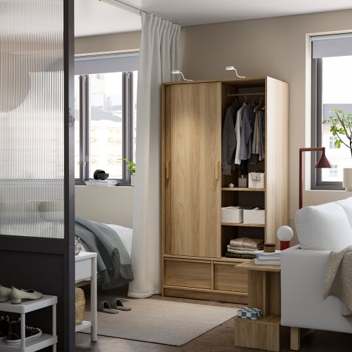 ANKARUDDEN, wardrobe with sliding doors, 98x60x190 cm, 506.262.50