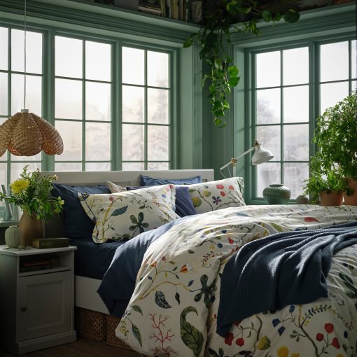 KRONBUSKE, duvet cover and pillowcase, 150x200/50x60 cm, 506.376.54