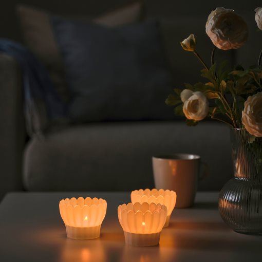 SMÅNÄCKROS, tealight holder, 6 cm, 506.381.49