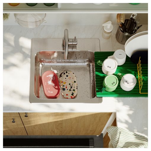 LÅNGUDDEN, ένθετος νεροχύτης 1 γούρνα, 46x46 cm, 591.573.91