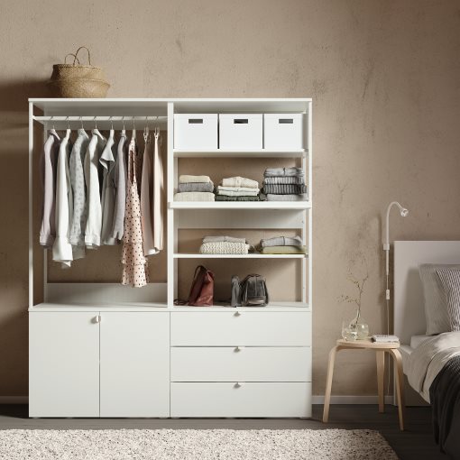PLATSA, wardrobe with 2 doors/3 drawers, 160X42X181 cm, 593.362.70