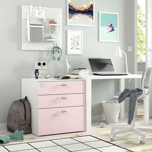 SMASTAD/PLATSA, συρταριέρα με 3 συρτάρια, 60x57x63 cm, 593.875.61