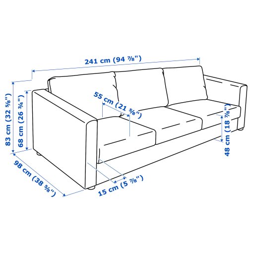 VIMLE, 3-seat sofa, 593.990.45