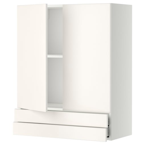 METOD/MAXIMERA, wall cabinet with 2 doors/2 drawers, 80x100 cm, 594.557.29