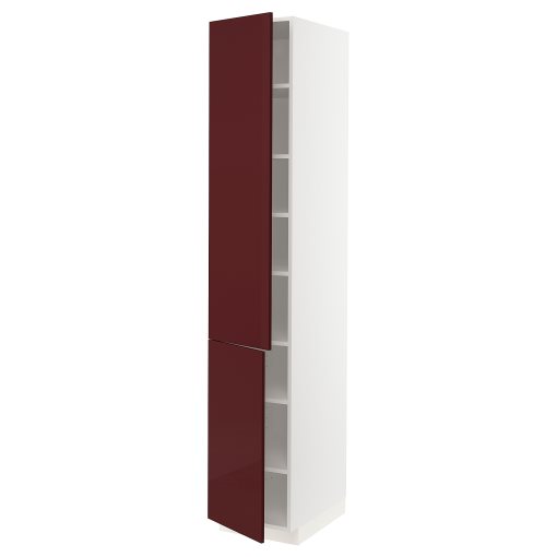 METOD, ψηλό ντουλάπι με ράφια/2 πόρτες, 40x60x220 cm, 594.630.17