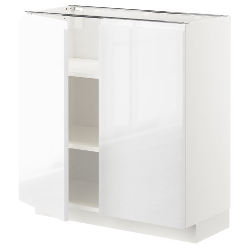 METOD, base cabinet with shelves/2 doors, 80x37 cm, 594.653.42