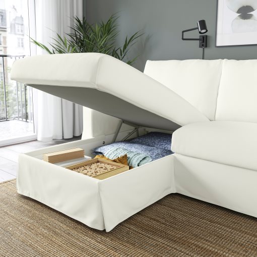 HYLTARP, 3-seat sofa with chaise longue, left, 594.896.92