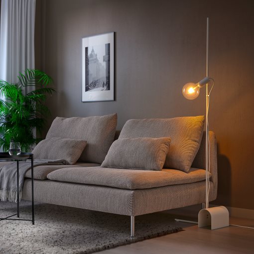 HARSLINGA/LUNNOM, floor lamp with light bulb, 595.090.44