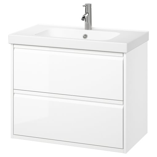 ANGSJON/ORRSJON, wash-stand with drawers/wash-basin/tap, 82x49x69 cm, 595.212.63