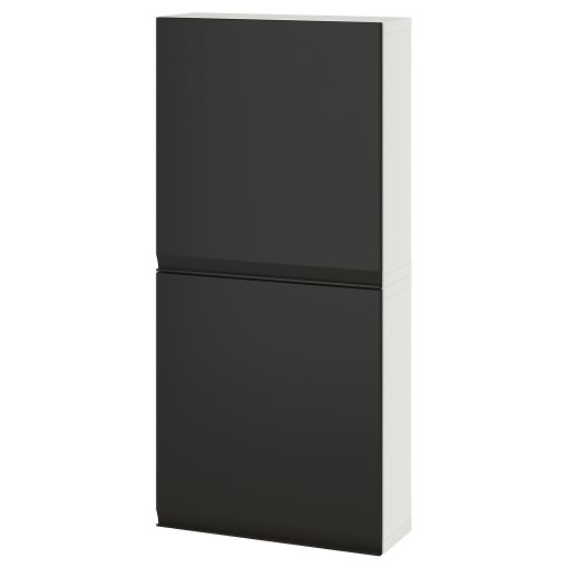 BESTÅ, wall cabinet with 2 doors, 60x22x128 cm, 595.693.49
