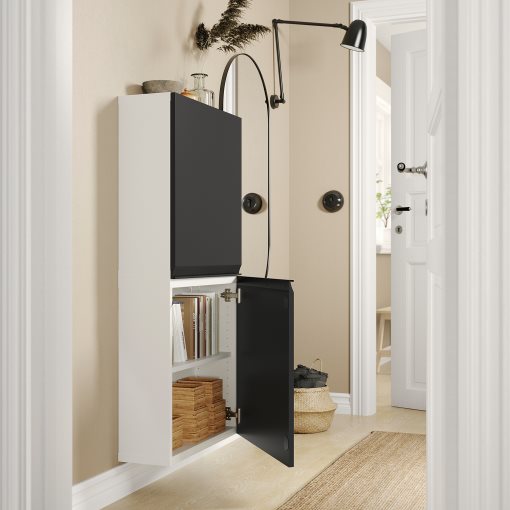 BESTÅ, wall cabinet with 2 doors, 60x22x128 cm, 595.693.49