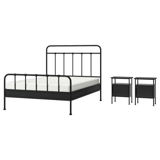 STJÄRNÖ/GRÅFJÄL, bedroom furniture set of 3, 140x200 cm, 595.776.36