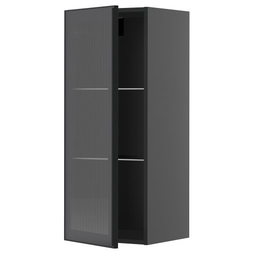 METOD, wall cabinet with shelves/glass door, 40x100 cm, 595.880.22