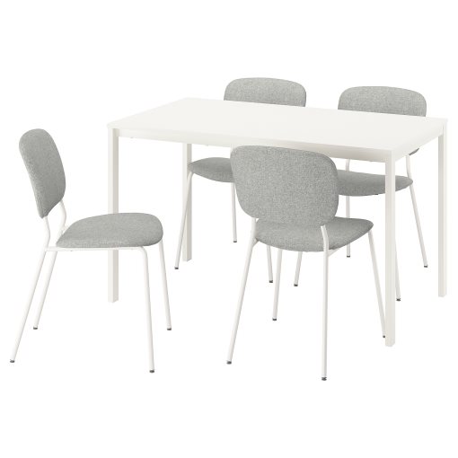VIHALS, table and 4 chairs, 125x74 cm, 595.899.36