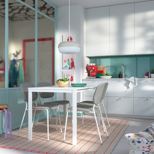 VIHALS, table and 4 chairs, 125x74 cm, 595.899.36