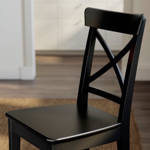 ROSENTORP, table and 4 chairs, 110/155 cm, 596.101.22